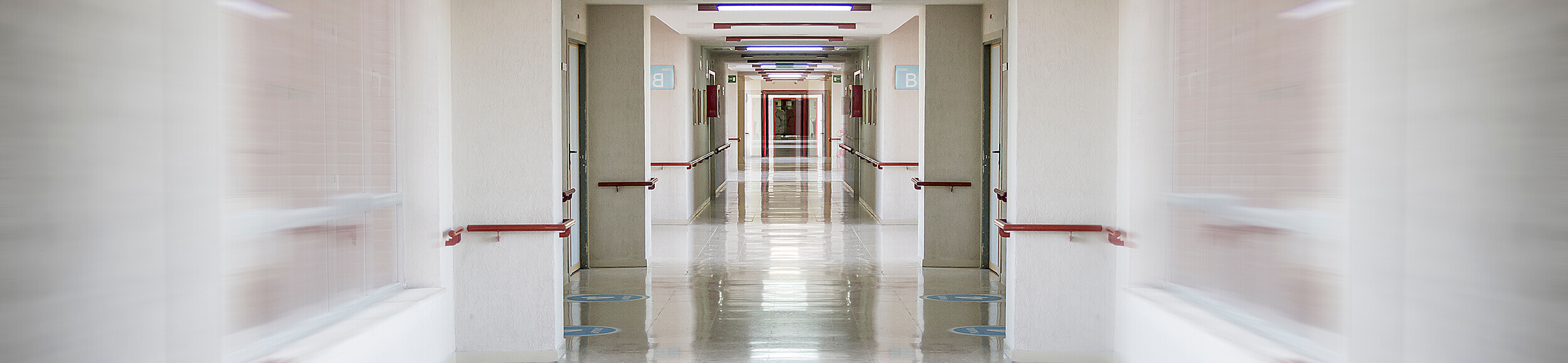 hospital hallway to represent slip and fall cases we undertake